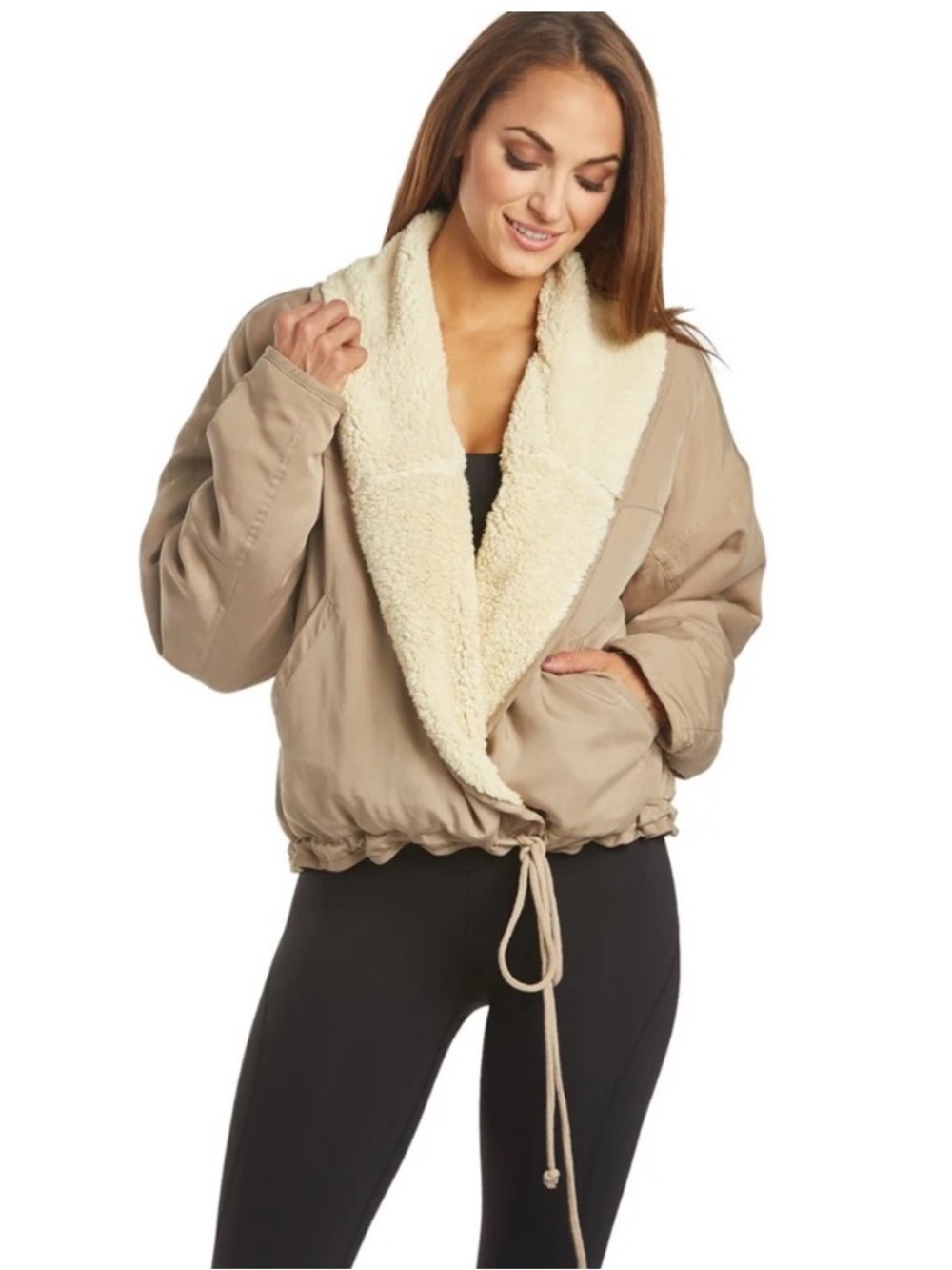 FP Movement Mix It Up Reversible Jacket in Neutral size XS
